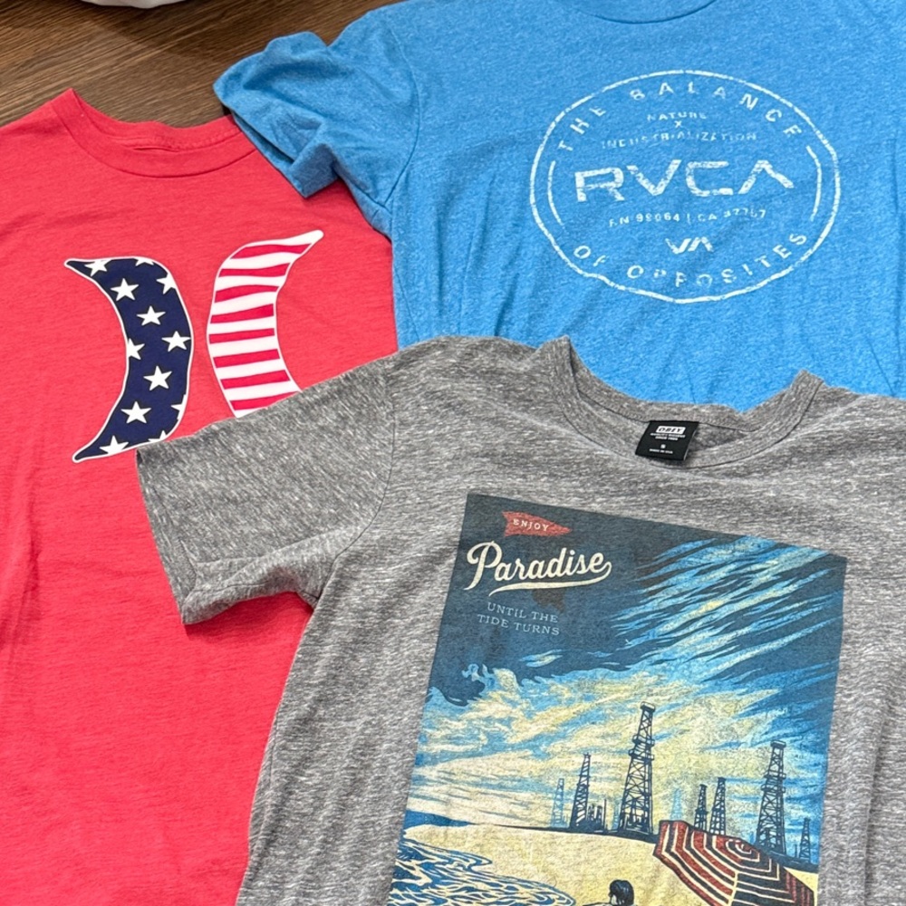RVCA Light Blue Graphic Tee men’s